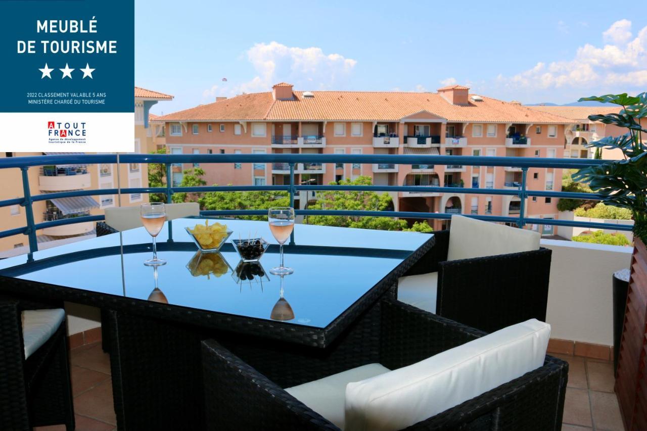 Port-Frejus, Le Paladien, Appartement 2 Pieces Climatise, Terrasse & Parking Dış mekan fotoğraf